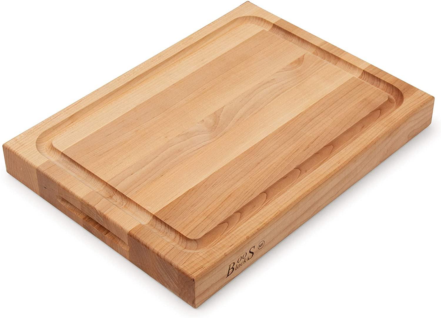 John Boos Block Ra02 Grv Maple Wood Edge Grain Reversible Cutting Board With Juice Moat 20 